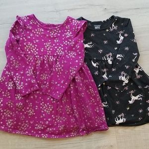 2 Long-Sleeve Dresses - Unicorn & Sparkles! 🦄🌟
